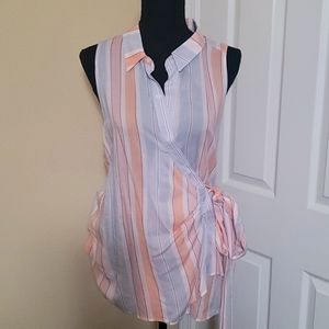 Free People Sleeveless Wrapped Blouse